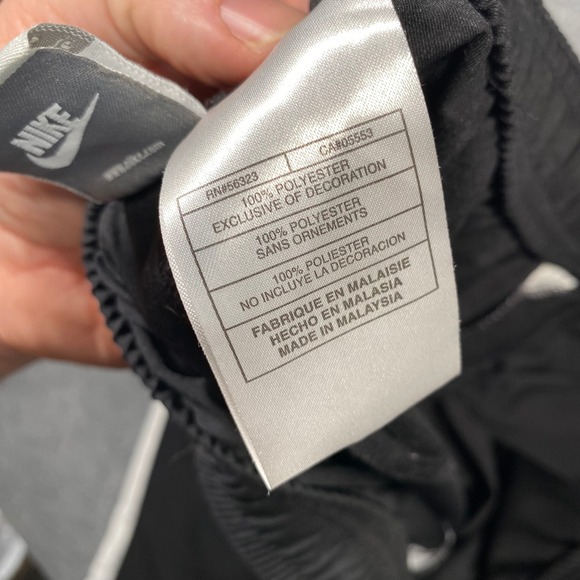 Nike Men's Black Track Pants Athletic Joggers Size XL White Stripe - Picture 7 of 9